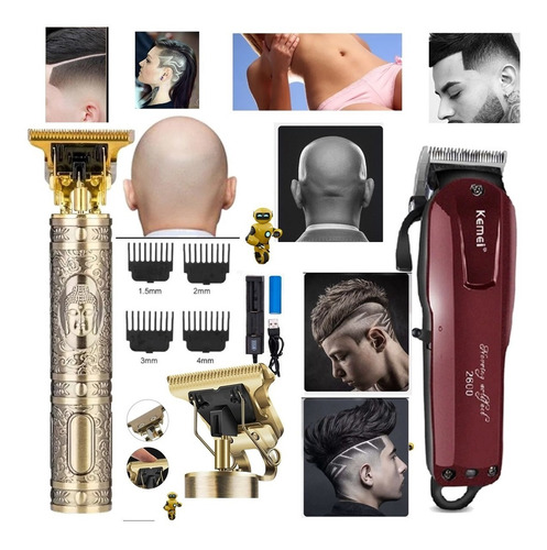 Imagem 1 de 6 de 02 Maquinas Profissional Cortar Cabelo E Acabamento Perfect