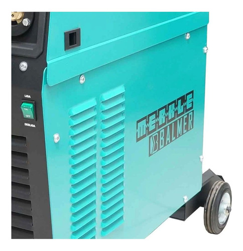 Maquina Solda Vulcano Mig 250 Mono Tocha Reg Press Balmer Cor Azul-turquesa Frequência 50 Hz/60 Hz 220v