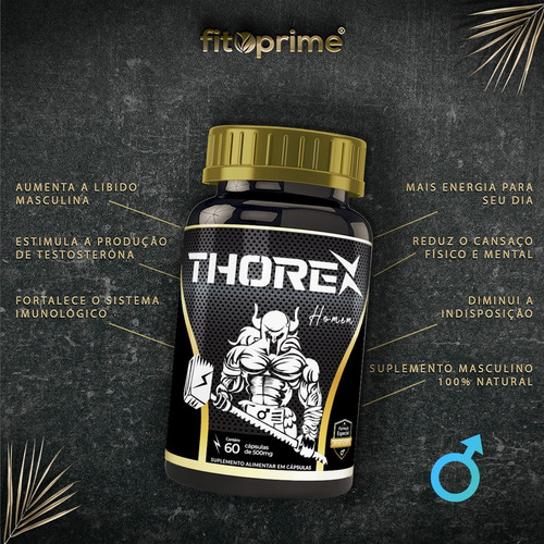 Imagem 2 de 4 de Thorex Homem Potente Estimulante Masculino 500mg 60cps