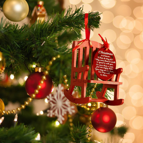 Adorno De Silla Mecedora De Navidad Con Etiqueta Signo