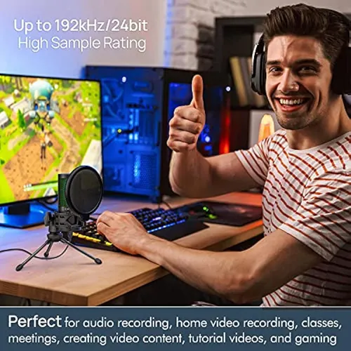 Cmteck Micrófono Usb, Micrófono De Podcast Con