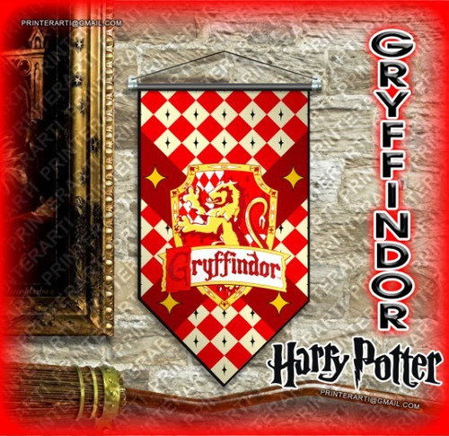 Harry Potter Bandera Estandarte Gryffindor Colección Premium