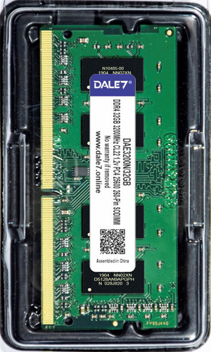 Memória Dale7 Ddr4 32gb 3200 Mhz Notebook 01 Unid