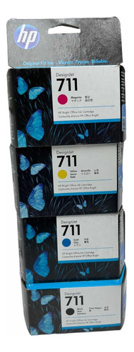 Pack 4 Cartuchos 711 Hp Originales Cz130a Cz131a Cz132a Cmyk