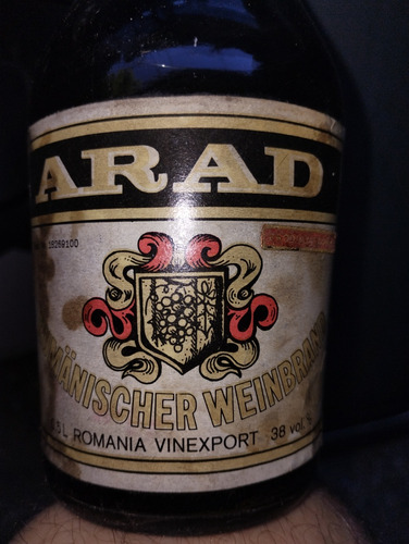 Botella Antigua De Brandy Rumano Manischer Weinbranh (Usado)