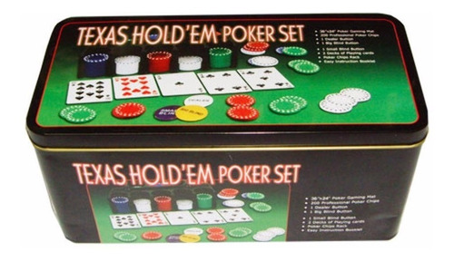 Kit Jogo Lata De Poker 200 Fichas Numeradas