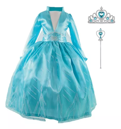 Vestido Elsa Frozen 2 Niña Princesa Linea De Lujo