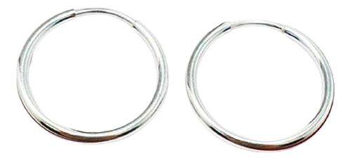 Aros Plata 925 18mm Cubanos Argollas Resistentes Garantia Jc