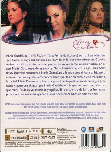 Lucero Dvd Lazos De Amor Telenovela Jose Luis Santander (Usado)