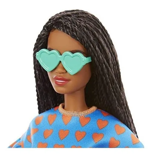 Muñeca Barbie Cabello Trenzado Modelo Fashionistas #123