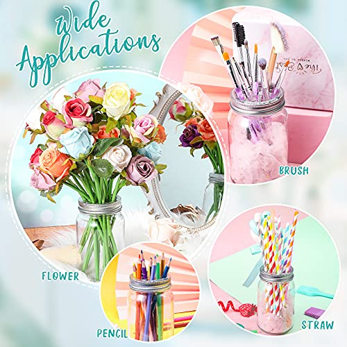 Soporte Tapa Tarro Mason Jar Con Inserto De Flores Metálico