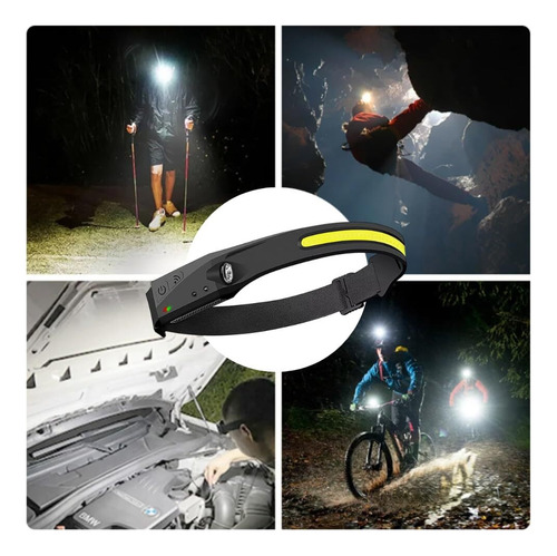 Linterna Frontal Led Recargable De Tamaño Ajustable