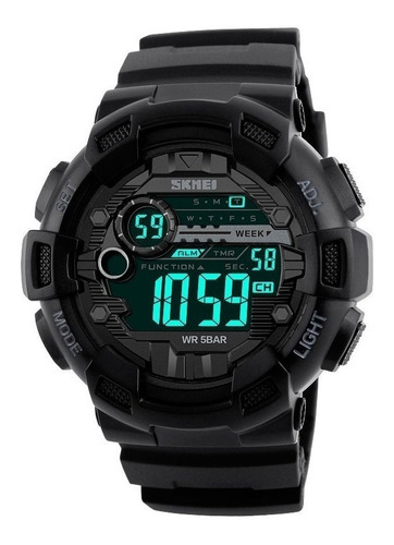 Reloj Hombre Skmei 1243 - Sumergible - Negro Modelo Militar