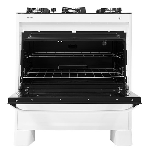 Fogão Max Glass 5 Queimadores Branco Bivolt Fgvmg510br Sugga