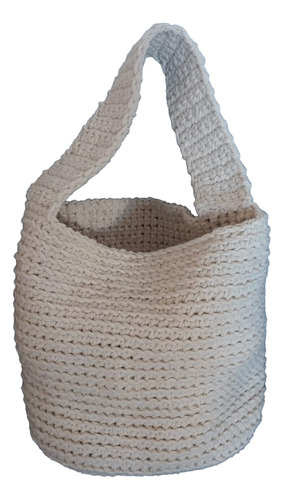 Hermosa Cartera Bolso Artesanal Tejida Crochet Crudo Crochet Algodon Crudo