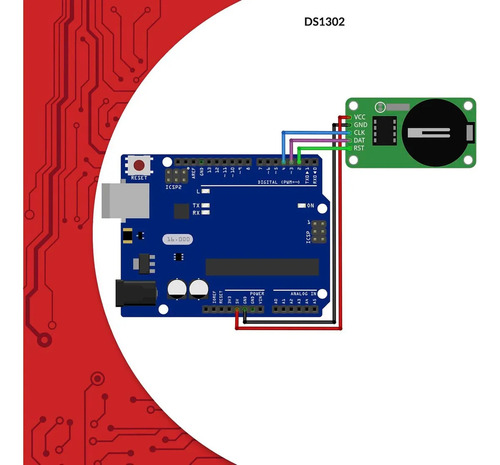 Tecneu 5 Piezas Modulo Reloj De Tiempo Real Rtc Ds1302 Arduino Avr