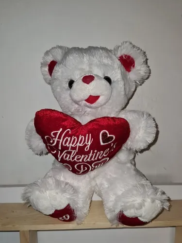 Peluche Oso Blanco San Valentin 2020 De Uso 45 Cm