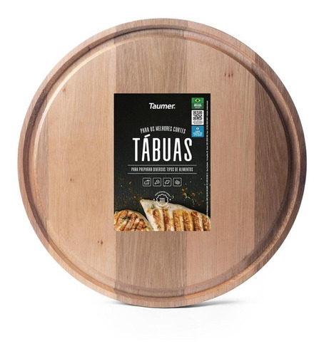 Tabla Pizza O Asado En  Madera 34 Cm