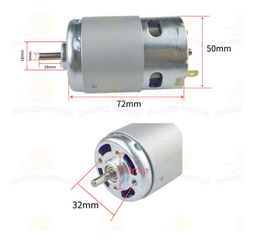 Motor 895 Dc 12v/24v 9000 Rpm 18000 Rpm Furadeira Com Supor
