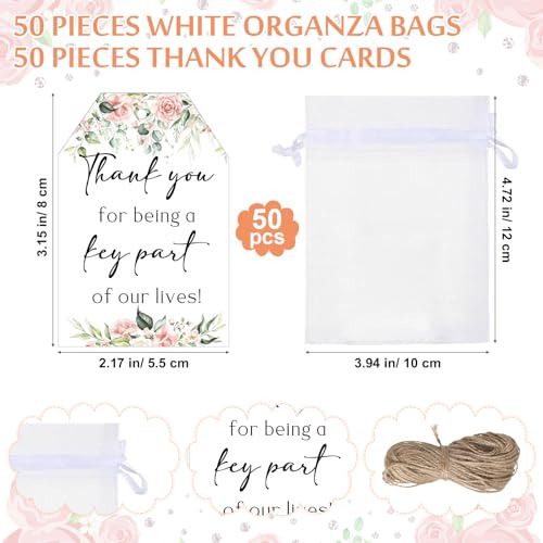 Juego De 50 Llaveros Havawish Para Regalo De Boda Para Invit