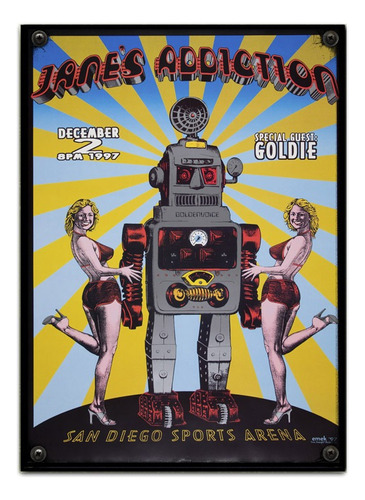 #714 - Cuadro Decorativo Vintage 30 X 40 - Janes Addiction