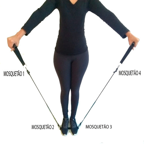 Kit Exercício Em Casa Elástico Extensor Crossfit 8 Itens