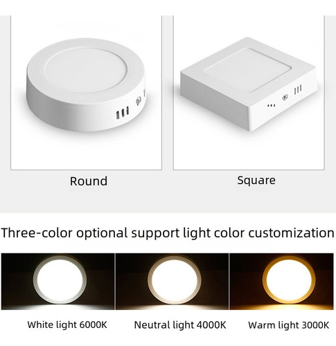Downlight Led Ultrafino De Superficie 18w Para