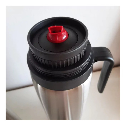 Imagen 5 de 10 de Termo Con Manija De Acero Inoxidable 1 L Kuchen