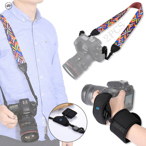 Correa Ajustable Neopreno Mano Hand Grip Cámara Slr/dslr Set