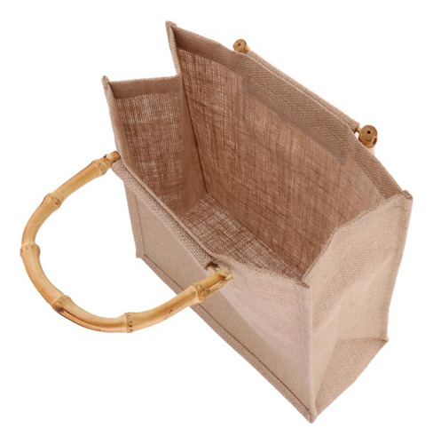 Q Bolsa De De Jute De 2xvintage Ecológico Con De Bambú