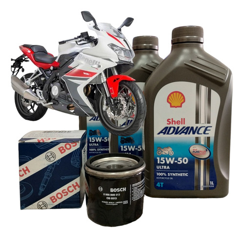 Kit Service Benelli 302r-aceite Shell Sintetico+filtro Bosch