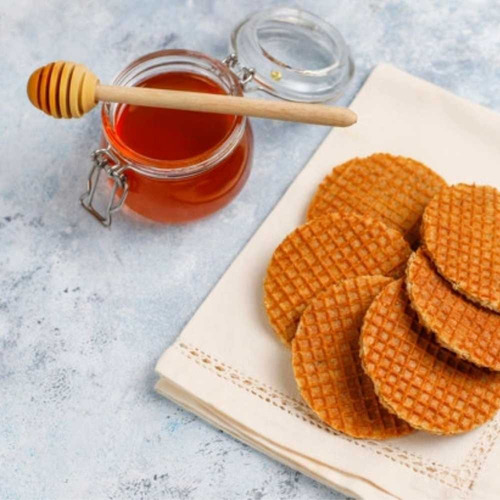 Waffle Stroopwafel Recheado Com Mel 290g Importado Holanda