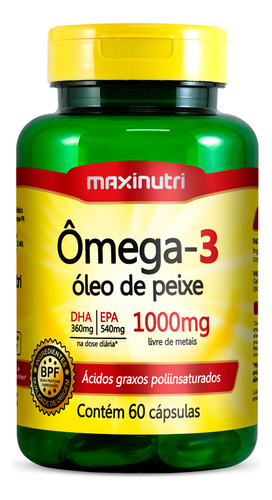 Ômega 3 - 60 Cápsulas - Maxinutri