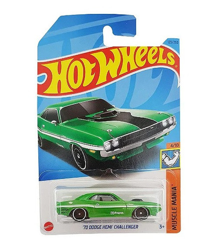 Hot Wheels # 4/10 - '70 Dodge Hemi Challenger - 1/64 - Hkj55