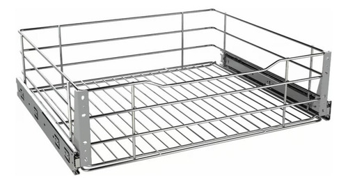 Gaveta Aramada Deslizante Para Módulo 600mm 7013 Aço Cromado Gtb 570x160x480mm