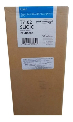 Cartucho De Tinta Epson T7102 Cian Para Sl-d3000