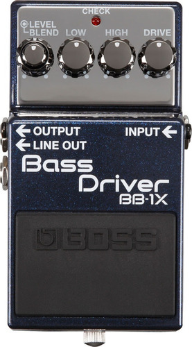 Boss Bb-1x Bass Driver Pedal De Efecto Para Bajo Eléctrico Color Azul Oscuro