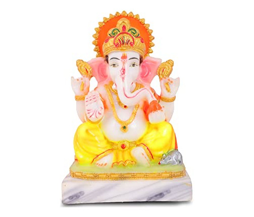 Marbella Estatua De Ganesh Polymarble Para Pooja Hindú, Hoga