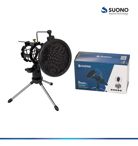 Imagen 2 de 10 de Soporte Suono Tripode Para Microfono Filtro Antipop De Mesa