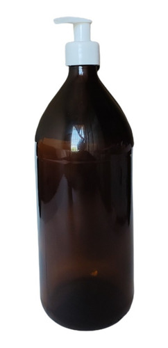 5 Botella Vidrio 1000 Ml Ámbar Con Dosificador (it-683)