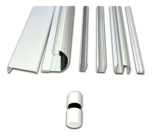 Kit Box 1 Metro Alumínio Banheiro Padrão Frontal F1 - 100cm