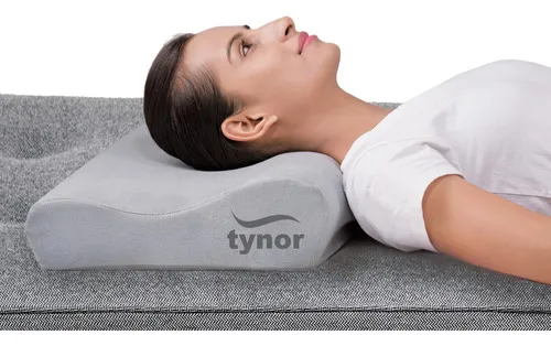 2 piezas de almohada cervical para el cuello de espuma viscoelástica,  almohada lumbar redonda con funda