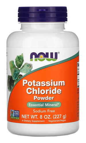 Now Potasio Chloride Powder Libre De Sodio 363mg 227g 