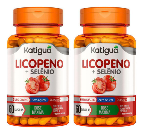 Kit 2 Licopeno Selênio Antioxidante Dose Máxima 60 Cápsulas