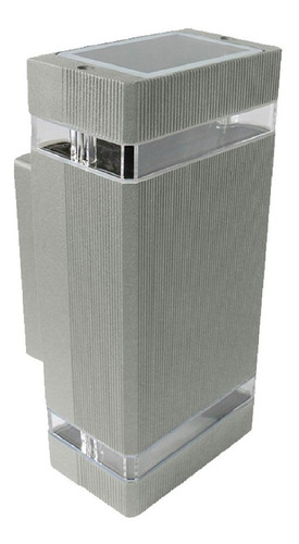 Aplique Bidireccional Exo 2 Gris Iluminacion Exterior Gu10