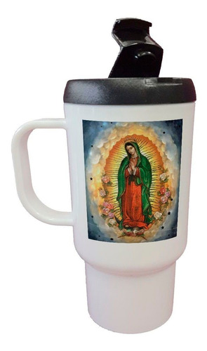 Jarro Termico Virgen De Guadalupe Religion Cielo Rosa