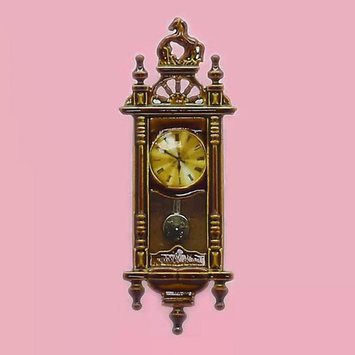 Mini Reloj De Péndulo De Casa De Muñecas En Miniatura 1:12