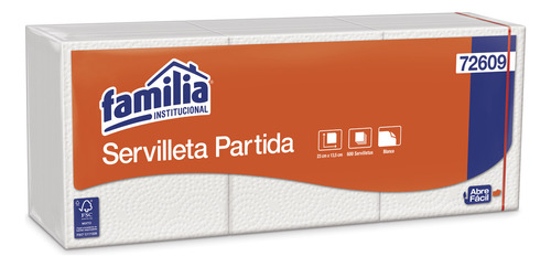 Servilleta Partida Blanca X 600 Un R - Unidad a $15