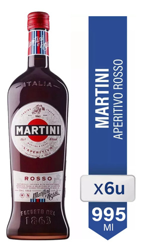 Aperitivo Martini Rosso 995ml Pack X6 - 01almacen