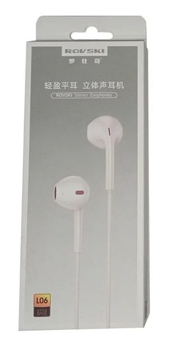 Imagen 5 de 5 de Auriculares Rovski Extra Bass Cableados Stereo Earphones